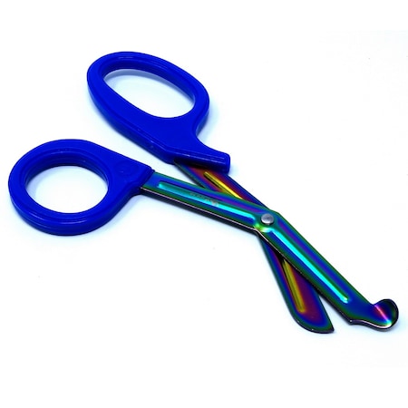 A2Z Scilab Blue Handle with Fluoride Multi Color Blades Trauma Shears 7.25" A2Z-ZR175